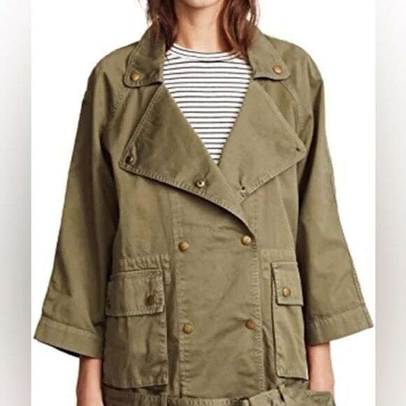 Current/Elliott the Infantry Jacket Army Green Utility Celeb viral size 0 xs Y2K - Picture 14 of 14